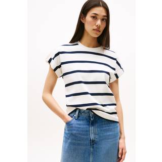 Gold Button Crew Neck T-Shirt