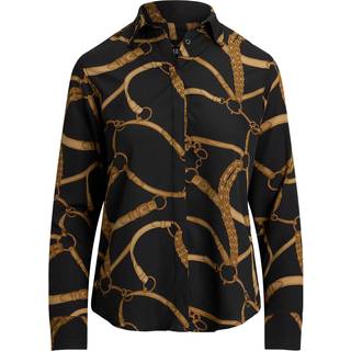 Lauren Ralph Lauren Lauren Ralph Lauren Kristy Belt Print Black Shirt