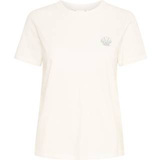 Camino T-shirt, Cloud Dancer w. Pine Green, M