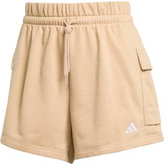 Essentials Small Logo French Terry Cargo shorts - Warm Sandstone / White