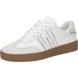 MK Scotty Embellished Leather Trainers - White - Michael Kors - EU 42.5