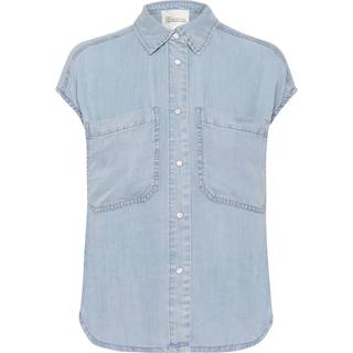 My Essential Wardrobe Nellymw Ss Shirt Bluser 10704744 Light Blue Wash (38)