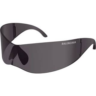 Balenciaga Unisex BB0299S 001 Solbriller Nylon Grå Grå Maske