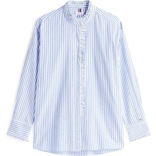Relaxed Fit Ruffle Seersucker Shirt