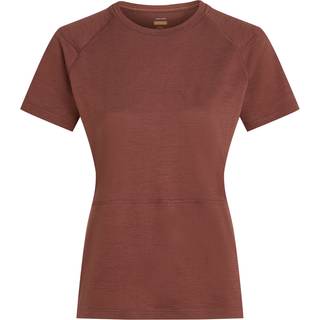 Icebreaker Women's Merino 200 Waffle Elevation S/S Tee Merino-shirt Damer størrelse M farve brun