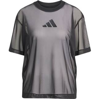 Blød luksus-T-shirt i mesh - Black - L