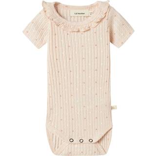 Hulla Hua Kortærmet Body, Peach Blush, 68 cm