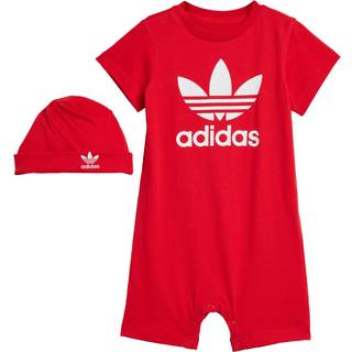 Jumpsuit and Beanie gavesæt - Better Scarlet - 68