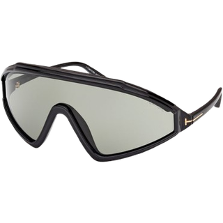 TOM FORD Mand FT1121 LORNA 05A Solbriller Injiceret Sort Grå Maske Normal