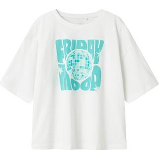 Veen T-shirt, Bright White Disco, 146-152 cm