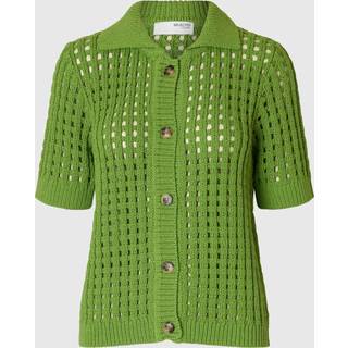 Hæklet Stil Strikket Cardigan