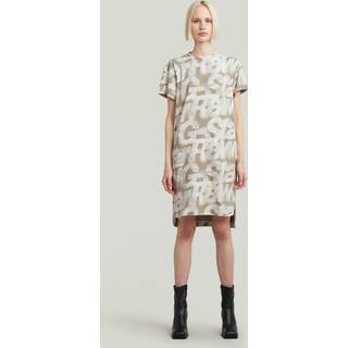 Printed Loose T-Shirt Dress - Multi color - Women