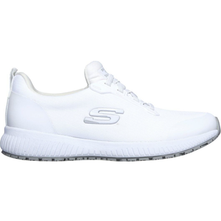 Skechers Skechers White Standard Fit Womens Squad Slip Resistant Work Trainers
