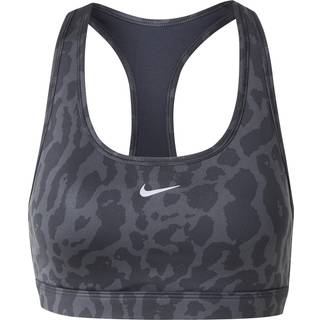 Nike Swosh NVLT Dri-FIT Mid Support AOP Bra Str. S Sort