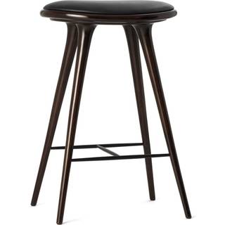 Mater High Stool Taburet 69 Cm Sortbejdset - Barstole Bøg Sort Læder - 01014