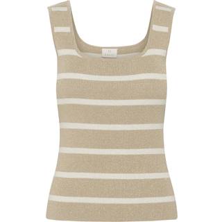 Kaffe Kamorita Knit Top Strik 10509947 Feather Grey/Chalk Metalic (XLARGE)