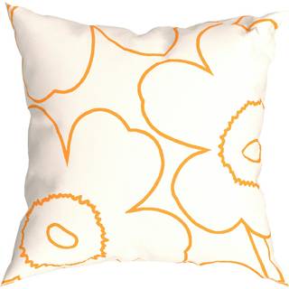 Marimekko Piirto Unikko Pudebetræk 60x60 Cm / Peach - Pyntepuder & Betræk Bomuld Off-White - 074645-120