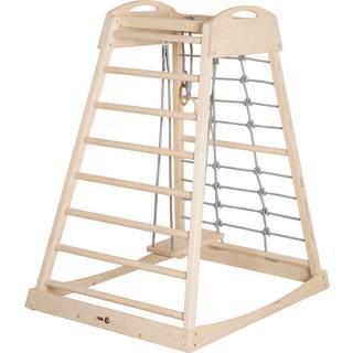 Roba Montessori Indendørs Legetårn med Gynge, Natural/Grey