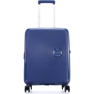 American Tourister Soundbox Spinner - kuffert der kan udvides - 55 cm - blå