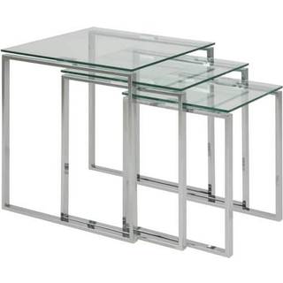 Katrine - Indskudsborde 3 stk. - klart glas - 50 x 50 x 55
