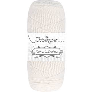 Scheepjes Cotton Whirlette 804 Cream Indhold: 100% økologisk bomuld Vægt/længde:100 g = ca. 455 meter Anbefalede pinde:2.50-3.50 mm Strikkefasthed: 10 x 10 cm = 25 m x 44 p Vask:Maskinvask op til 30°C.
