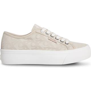 Logo Jacquard Platform Trainers - Beige - EU 40