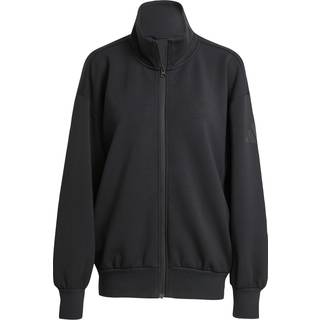 Soft lux løs top med fuld lynlås - Black - XS