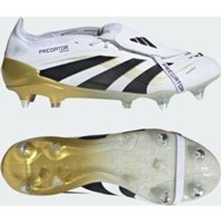 Predator Elite Fold-Over Tongue Soft Ground støvler - Cloud White / Core Black / Gold Metallic - 48
