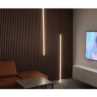 Lys til akustikpanel, 120cm, sort - Komplet sæt med aluprofil og COB LED strip - Kulør : Varm