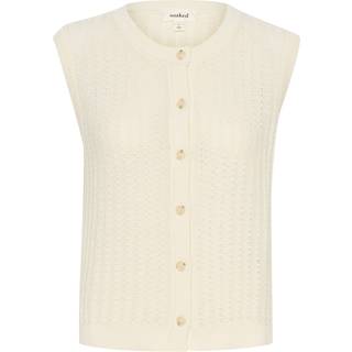 Soaked In Luxury Slsusanna Vest Strik 30408315 Whisper White (XLARGE)