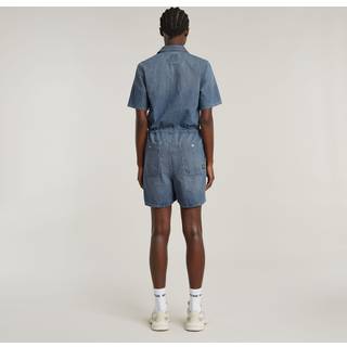 Easy Short Jumpsuit - Medium blue - Women