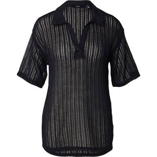 Cailey Strikbluse, Black, XL