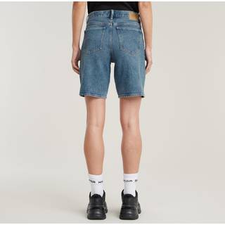 Viktoria Bermuda High Waist Shorts - Medium blue - Women