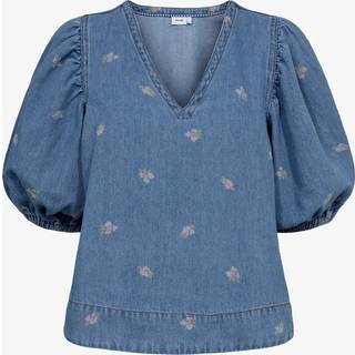 NÜMPH - Nuibiza Blouse - Medium Blue Denim - 38 - Blå - Shirt