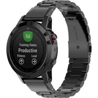 Metalarmbånd Garmin Fenix 5/Fenix 5 Plus Sort