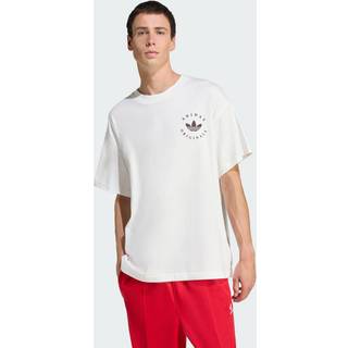 Curved adidas Trefoil Logo GFX-T-shirt - Core White - XS