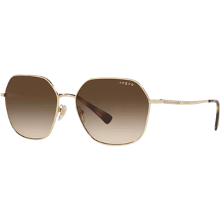VOGUE EYEWEAR Kvinde VO4198S 848/13 Solbriller Metal Guld Brun Geometrisk Normal Skygge
