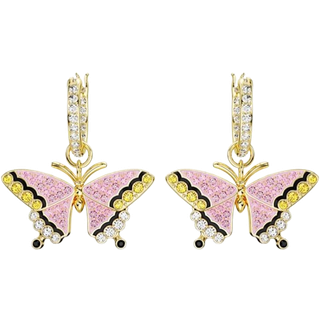 Idyllia Drop-Ohrhänger, Schmetterling, Mehrfarbig, Goldlegierungsschicht