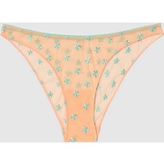 Understatement | Mesh Bikini Briefs - Peach/Turquoise