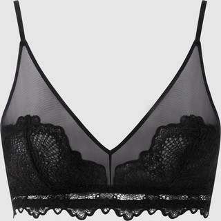 Understatement | Lace Mesh Triangle Bralette - Black