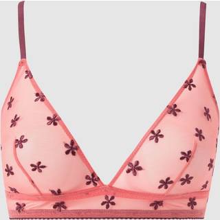 Understatement | Mesh Triangle Bralette - Coral/Cherry