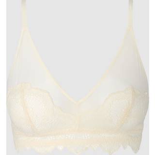 Understatement | Lace Mesh Triangle Bralette - Cream