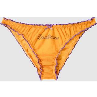 Understatement | Mesh Ruffle Bikini Briefs - Mustard/Electric Lilac