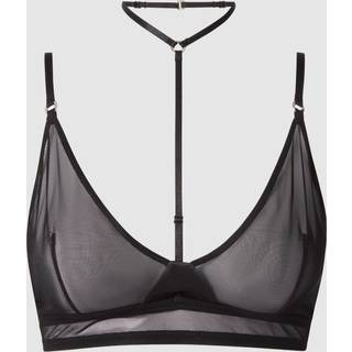 Understatement | Mesh Strappy Triangle Bralette - Black