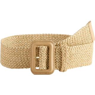 Next Natural/Gold Wide Raffia Effect Belt