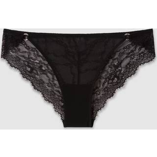 Understatement | Lace Mesh Tanga Briefs - Black