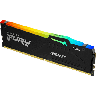 Kingston FURY Beast RGB DDR5-6000 - 16GB - CL30 - AMD EXPO & Intel XMP - Sort