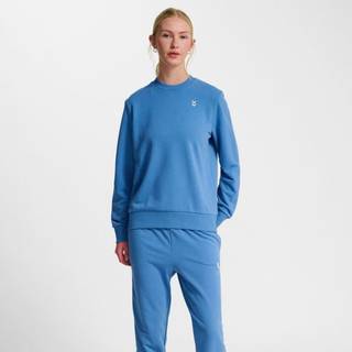 Hummel Pulse Sweat Crewneck M Dame - Blå, Komfortabel trøje til løb og træning