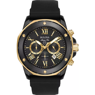 Bulova 98B278 Marine Star Sort/Gummi Ø44 mm