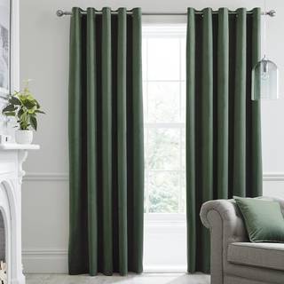 Laurence Llewelyn-Bowen Laurence Llewelyn-Bowen Green Montrose Velvet Blackout Thermal Eyelet Curtains